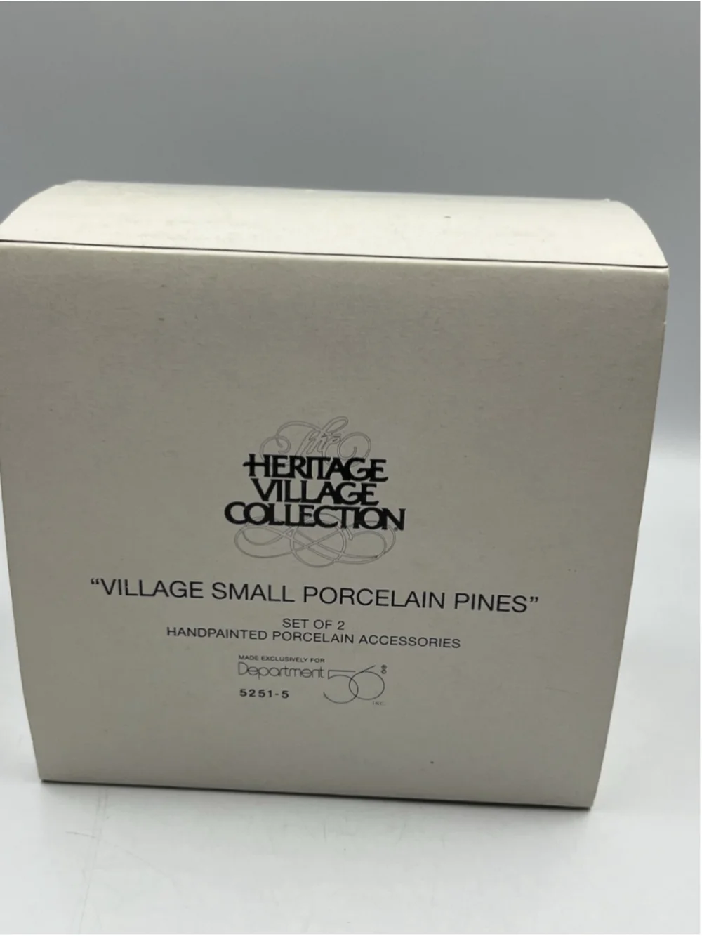 DEPT 56 5251-5 Village Accessories small porcelain pines 2pc see all ,COLLECT